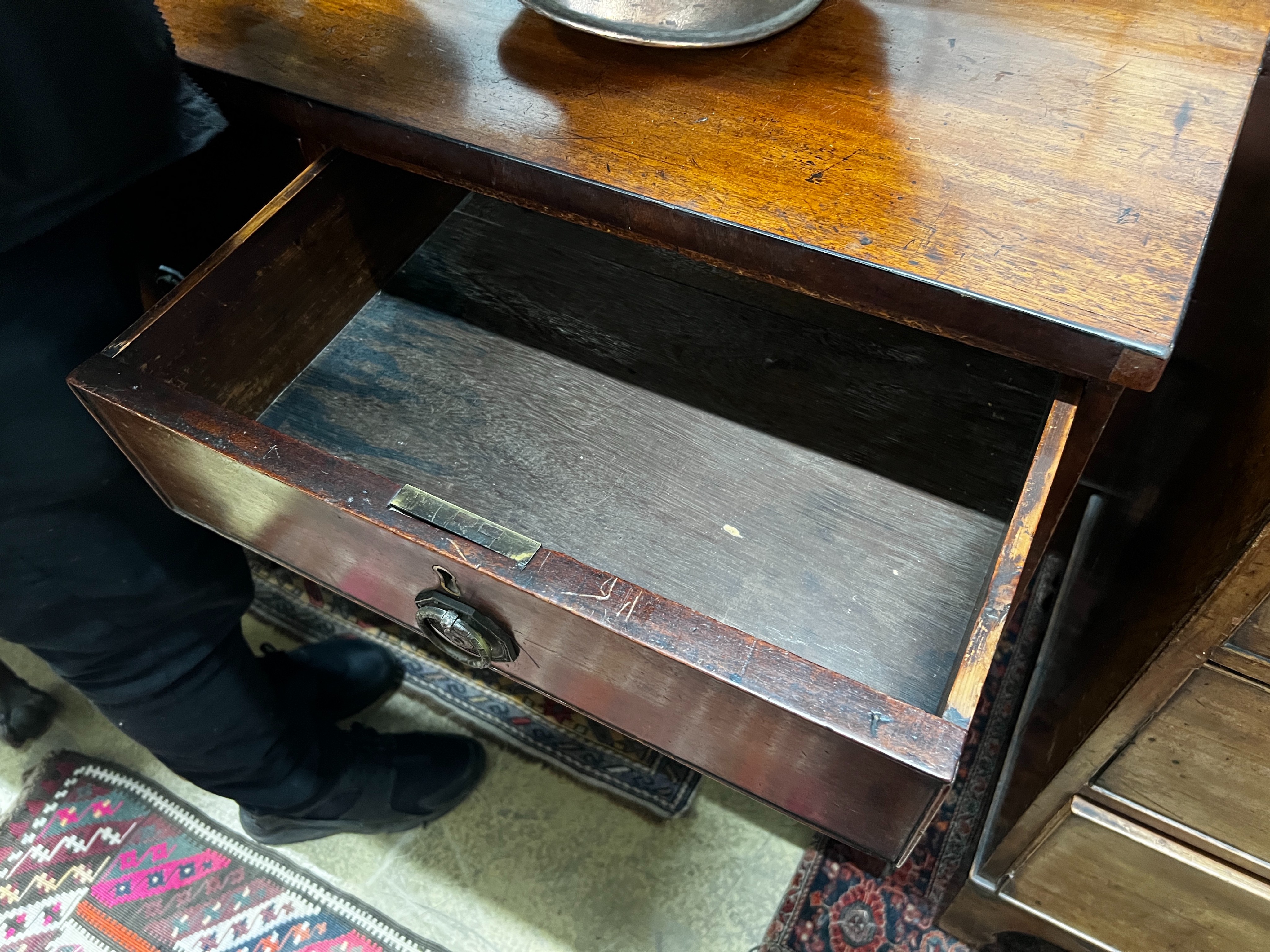 A George IV mahogany chest, width 98cm, depth 49cm, height 89cm